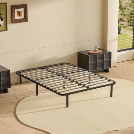 STANEW Rete 140x200 cm, Altezza 35cm, Ortopedica con 7 Piedi,Letto Ferro Battuto con Rete a Doghe francese regolatori di rigidità con Doppie doghe centrali 140 x 200 cm