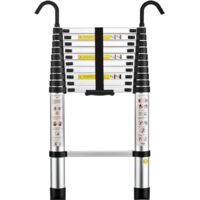STANEW Scala Telescopica in Alluminio Estensibile 3,2 m, Scala Telescopica Allungabile in Alluminio Portatile Salva Spazio Portata Massima 150 kg per Riparazione Domestico