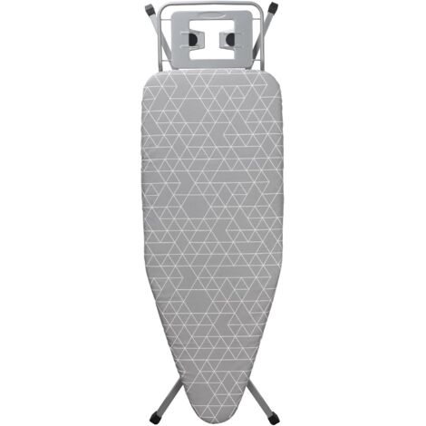 Tabla de Planchar, Tabla de Planchar Plegable, para Generador de Vapor, Sistema Anticierre, Altura Regulable, con Funda 100% Algodón, Soporte para Plancha Integrado, Pies Antideslizantes (120 x 45 cm,