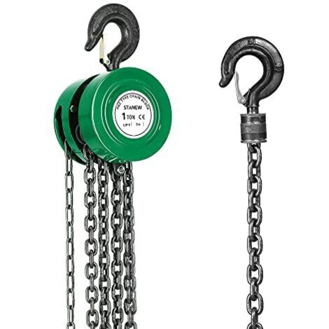 Polipasto manual de cadena STANEW, altura de elevación 3M, 1 tonelada