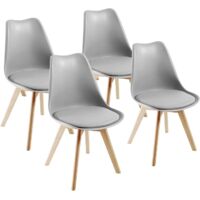 Sillas de comedor escandinavas, sillas de oficina retro, Girs, juego de 4