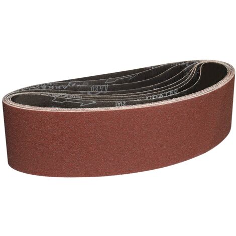 Bandes Abrasives 100x915 mm-8 Pièces de 80 Grain Bande Ponceuse pour Ponçage et Polissage avec Ponceuse à Bande Portable (1/5)