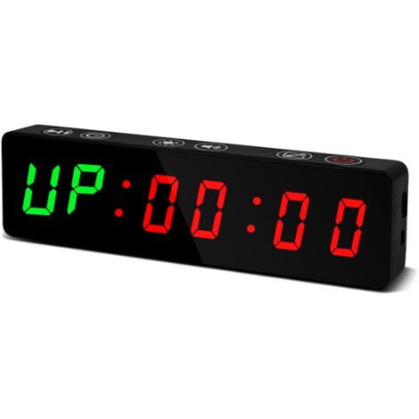 Minuteur de gym portable, horloge d'entraînement avec batterie rechargeable et aimant intégré (1/5)