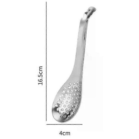 Cuillère de cuisine perforée en acier inoxydable, passoire à caviar pour la cuisine moléculaire, passoire pour casseroles chaudes, cuillère de cuisson (1/5)