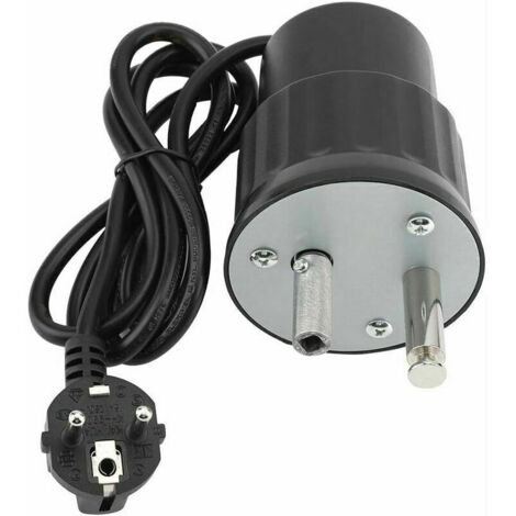 Dpzo – Moteur tourne broche barbecue électrique 220V – Puissance 4W – Charge jusqu'à 24kg – Aluminium léger – Vitesse 1RPM/3RPM