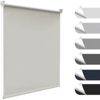 Allesin Store Enrouleur Occultant Thermique sans Perçage, Rideau Opaque Isolant, Montage Simple pour Fenêtre ou Porte, Largeur du Tissu 40 cm, 40l x 210L cm, Crème