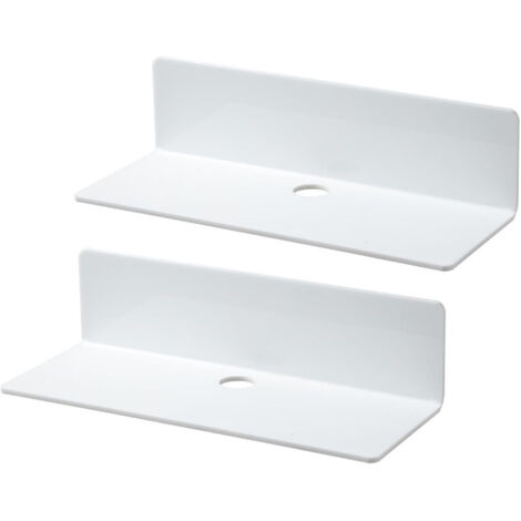 Étagère murale, étagère flottante en acrylique, style industriel, installation facile sans perçage, pour salon, salle de bain, cuisine, gain de place (1/4)