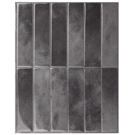 10 pièces stickers carrelage autocollant mural imperméable, stickers muraux autocollants, carreaux adhésifs style métro, stickers carrelage adhésifs pour les carreaux de murs décor, 23 × 29 cm, gris f