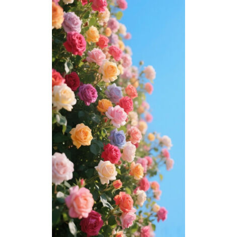 240 graines de rosiers, rosiers grimpants multicolores, faciles à cultiver, belles fleurs, graines à fleurs, floraison continue, pour balcon, jardin et avant-toit (1/5)