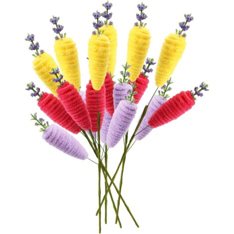 Piques Décoratifs de Pâques – 6 Pièces de Carottes en Mousse Colorées pour Arbre, Projets DIY et Décorations Printanières,A (1/5)