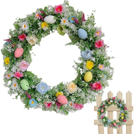 Grande Décoration Pâques 45cm Décoration Murale Lapin Pâques pour Jardin Porte Fenêtre Salon Décoration Printemps (1/5)