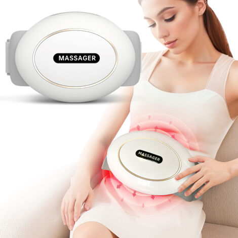 Massagère abdominale intelligente, 2 modes, chauffage lumière rouge, minuterie 10 min, portable maison. (1/2)