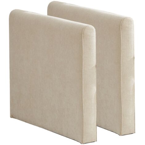 Accoudoirs canapé Cloud beige, tissu respirant, structure double couche, moderne salon/appartement. (1/2)
