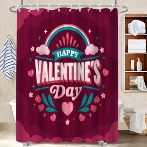 Ensemble rideau de douche polyester avec anneaux 180x180 Évasion cache baignoire pour un printemps fleuri dans la salle de bain (1/5)