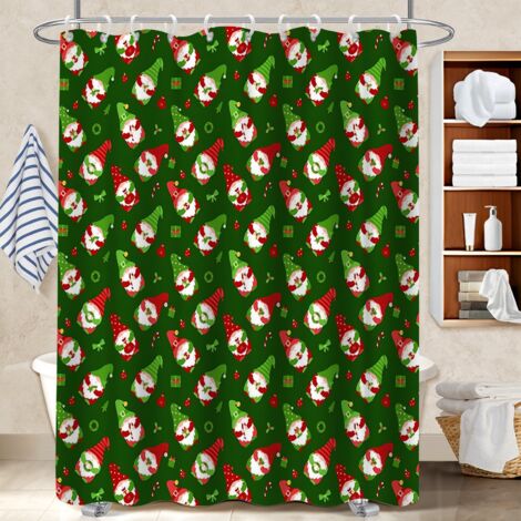 Rideau de douche imperméable en polyester 180x180 pratique séparation douche pour avec accessoires assortis (1/5)