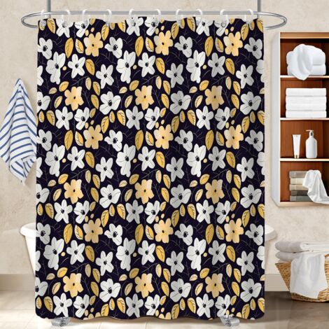 Voile de douche polyester 180x180 bordure lestée polyester pour salle de bain pour cabine de douche (1/5)