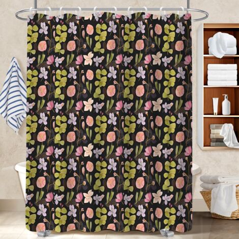 Voile de douche polyester 180x180 fluide cache baignoire pour accueillir l’été dans sa maison (1/5)