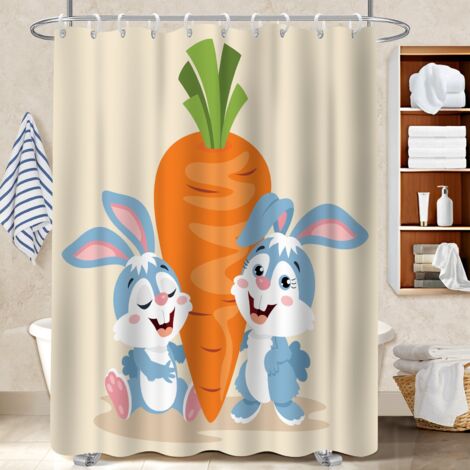 Rideau de bain imprimé polyester 180x180 antifongique housse de baignoire pour une déco qui inspire (1/5)