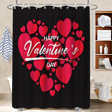 Voile de douche fluide en polyester 180x180 aéré cache baignoire pour une ambiance tropicale et dépaysante (1/5)