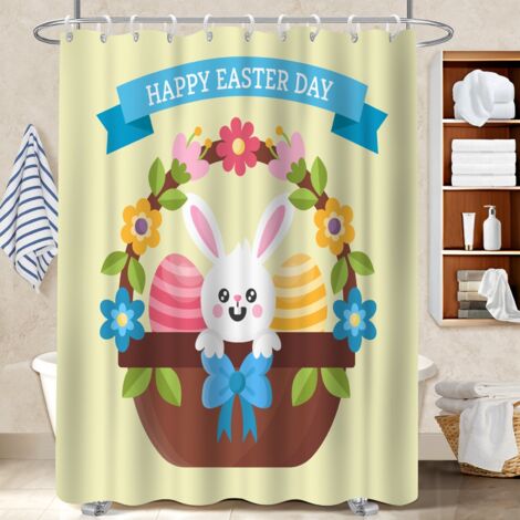 Rideau de bain en polyester 180x180 moderne cache baignoire pour famille nombreuse (1/5)