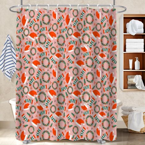 Rideau de bain en polyester 180x180 artistique cache baignoire pour une petite salle de bain (1/5)