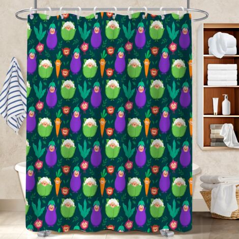 Rideau de douche 180x180 esthétique protection douche pour jeune couple emménageant (1/5)