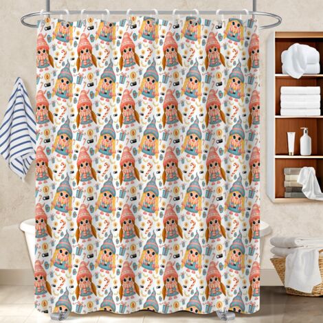 Rideau de bain en polyester 180x180 Étanche polyester pour salle de bain pour salon de coiffure (1/5)