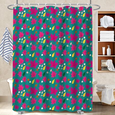 Rideau de douche en polyester 180x180 imperméable rideau séchage rapide pour famille nombreuse (1/5)