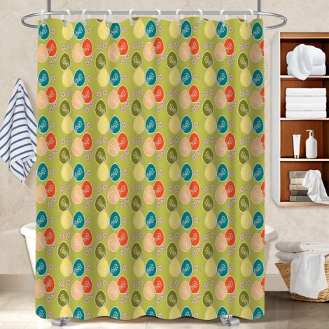 Rideau de bain en polyester 180x180 infroissable bâche de douche pour hôtel / airbnb (1/5)
