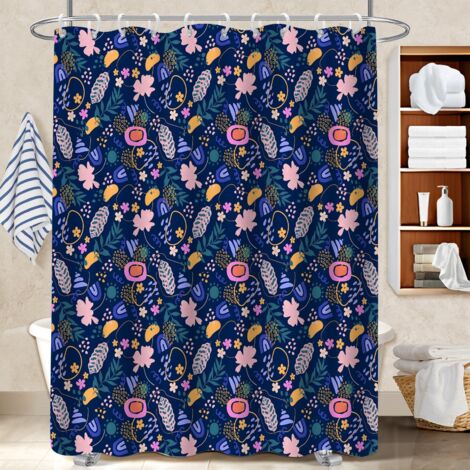 Voile de douche fluide en polyester 180x180 imperméable voile de douche pour une déco unique (1/5)