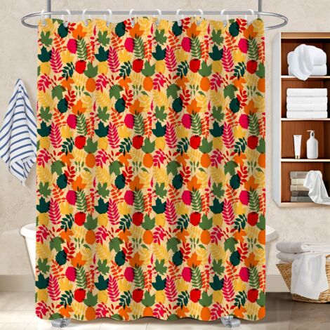 Rideau de douche en polyester 180x180 poids lesté housse de baignoire pour les fêtes de fin d’année (1/5)