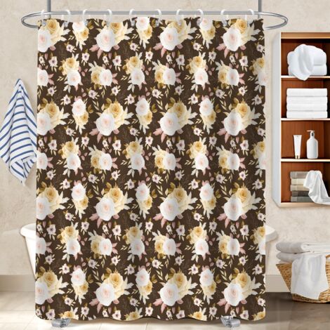 Rideau douche imperméable polyester 180x180 souple et fluide bâche polyester douche pour rafraîchir sa salle de bain (1/5)
