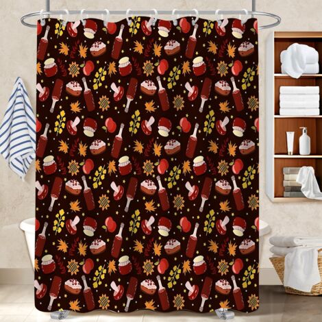 Rideau douche imperméable polyester 180x180 cocooning rideau étanche pour une touche de gaieté et de couleur (1/5)