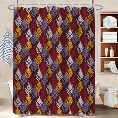 Voile de douche polyester 180x180 esthétique cache baignoire pour loft industriel (1/5)