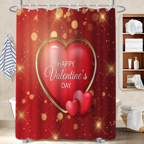 Rideau de bain imprimé polyester 180x180 Étanche rideau étanche pour salle de bain avec baignoire (1/5)