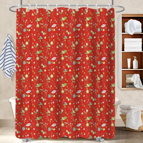 Rideau de douche en polyester 180x180 léger housse de baignoire pour famille nombreuse (1/5)