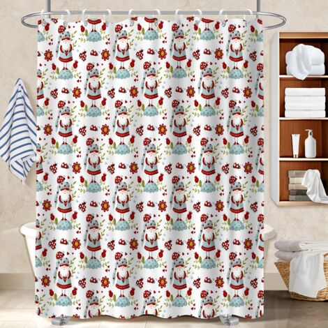 Rideau de douche en polyester 180x180 Évasion protection douche pour maison de campagne (1/5)