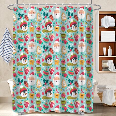 Rideau douche imperméable polyester 180x180 Élégant rideau étanche pour une déco unique (1/5)