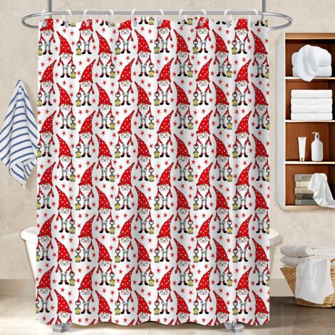 Rideau douche polyester 180x180 souple et fluide rideau imperméable pour personne à mobilité réduite (1/5)