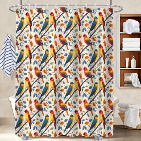 Rideau de douche en polyester 180x180 avec motif protection douche pour un moment de détente absolue (1/5)