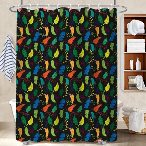Rideau de douche tissu polyester 180x180 moderne rideau imperméable pour famille nombreuse (1/5)