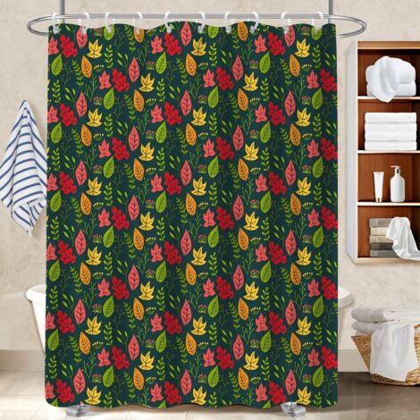 Rideau de bain en polyester 180x180 poids lesté housse de baignoire pour salle de bain d’amis (1/5)