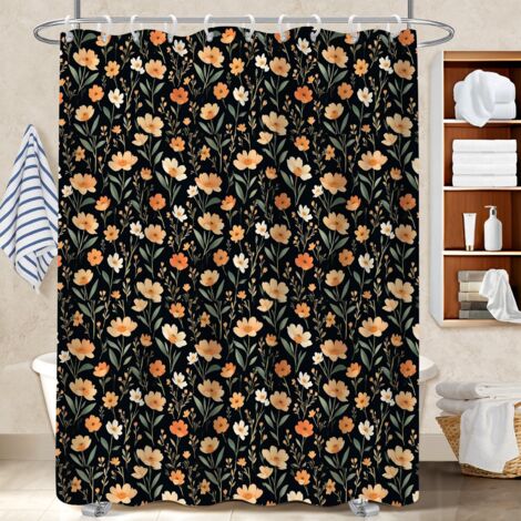 Rideau de douche imperméable en polyester 180x180 souple et fluide séparation douche pour campin (1/5)