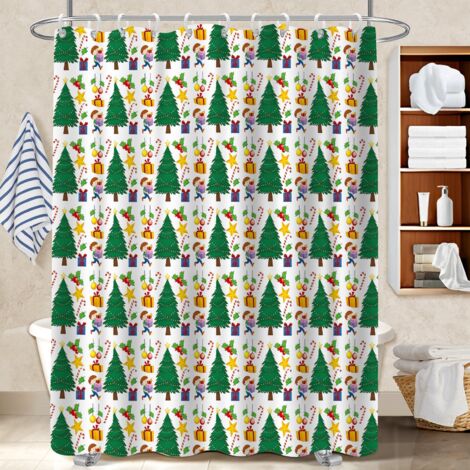 Rideau polyester pour douche 180x180 Élégant voile de douche pour une déco moderne (1/5)