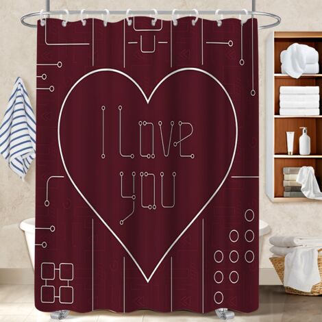 Rideau de bain en polyester 180x180 tendance bâche de douche pour loft industriel (1/5)
