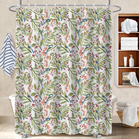 Rideau de douche imperméable en polyester 180x180 Évasion protection douche pour délimiter l’espace dans une salle de bain ouverte (1/5)