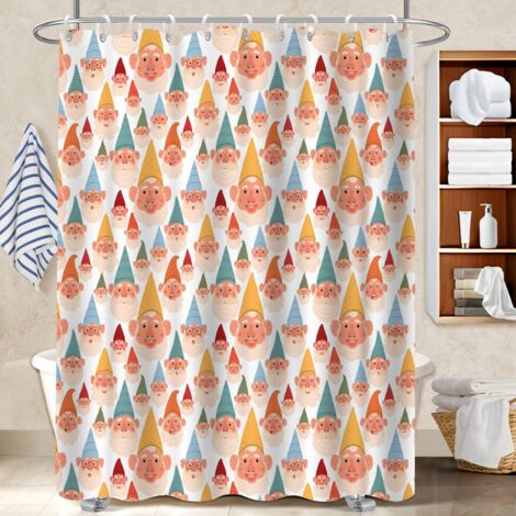 Rideau de douche imperméable en polyester 180x180 aéré polyester pour salle de bain pour personne à mobilité réduite (1/5)