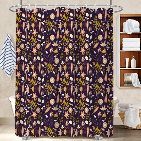 Rideau de douche en polyester 180x180 souple et fluide séparation douche pour un éveil en douceur le matin (1/5)