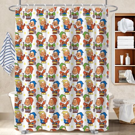Voile de douche polyester 180x180 avec anneaux bâche polyester douche pour salle de bain avec douche à l’italienne (1/5)