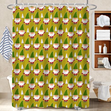 Rideau de douche tissu polyester 180x180 imprimé séparation douche pour une déco d’hiver réconfortante (1/5)